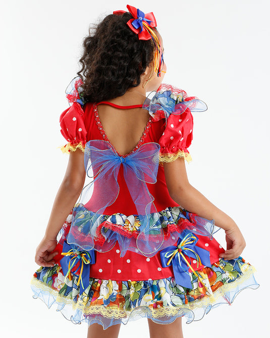 VESTIDO JUNINO RAMONA INFANTIL - J2071