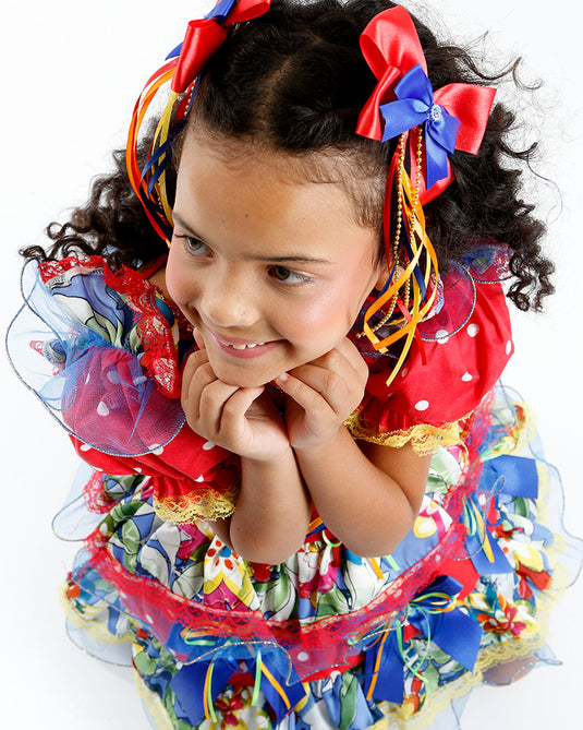 VESTIDO JUNINO RAMONA INFANTIL - J2071