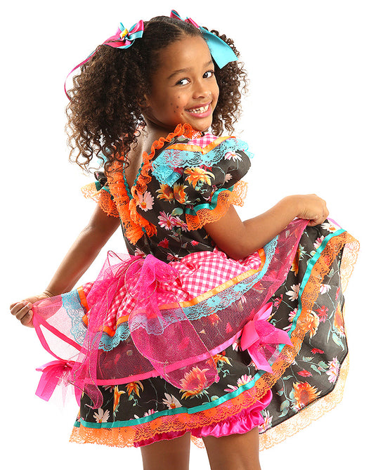 VESTIDO JUNINO RAYANE INFANTIL - J2079