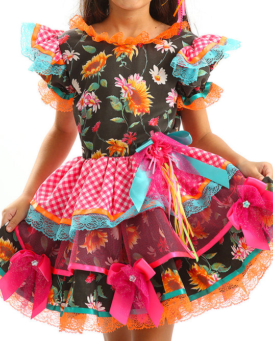 VESTIDO JUNINO RAYANE INFANTIL - J2079