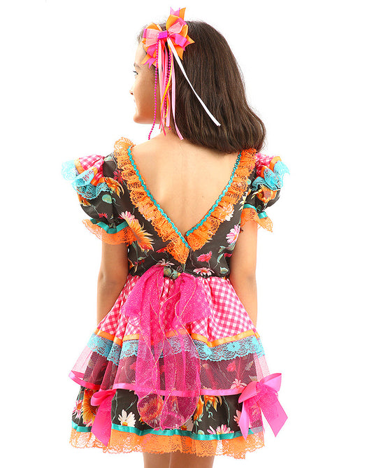 VESTIDO JUNINO RAYANE INFANTIL - J2079