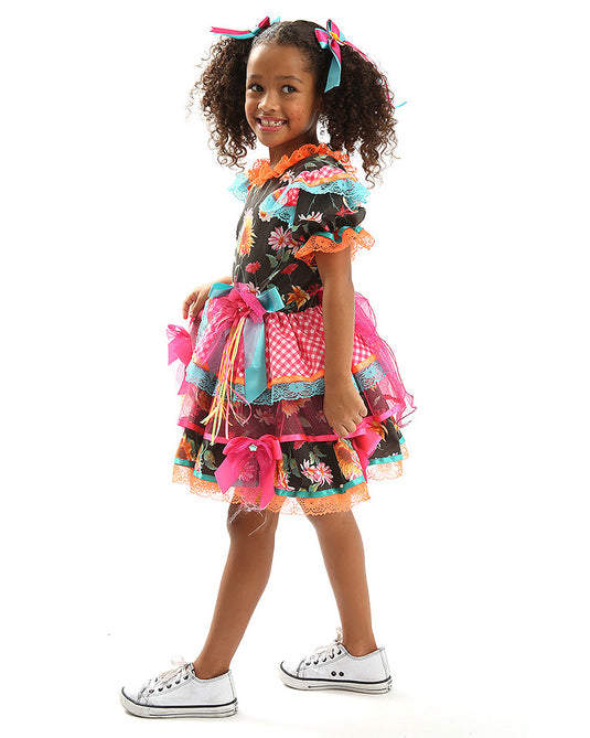 VESTIDO JUNINO RAYANE INFANTIL - J2079
