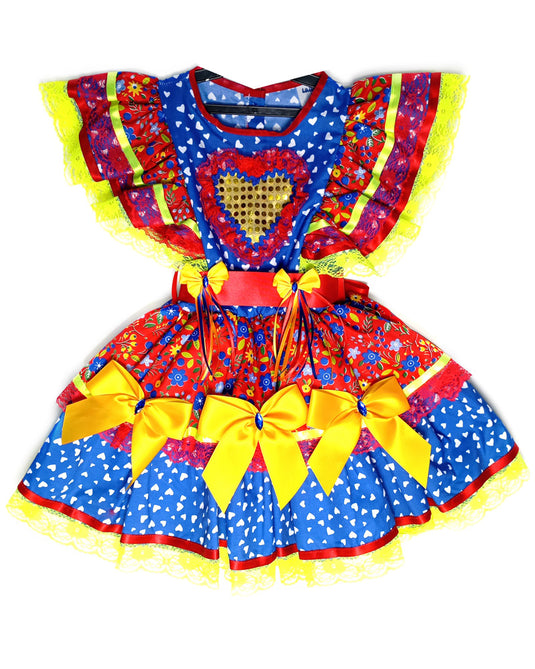 VESTIDO JUNINO RIHANA INFANTIL - J2081