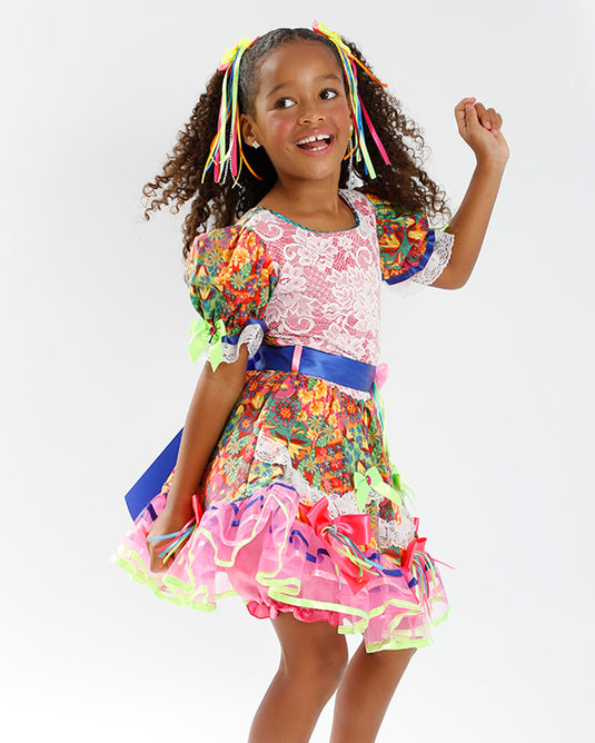 VESTIDO JUNINO ROBERTA INFANTIL - J2083