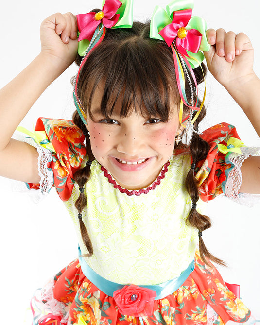 VESTIDO JUNINO ROBERTA INFANTIL - J2083