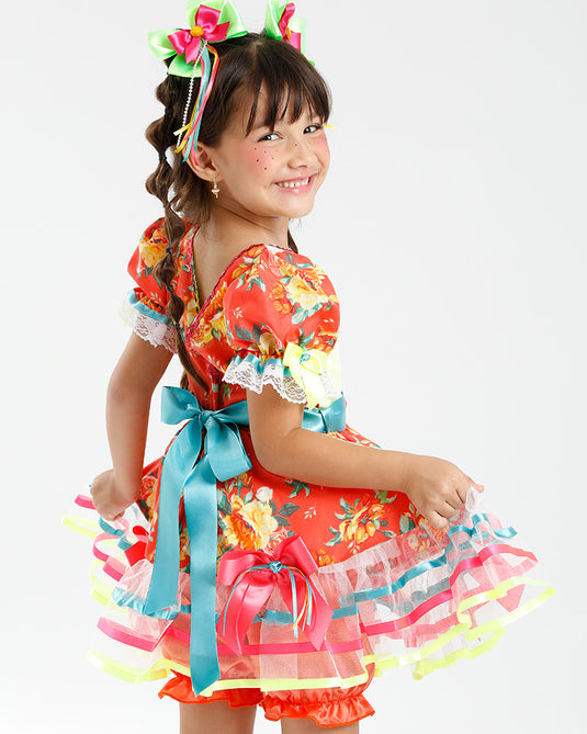 VESTIDO JUNINO ROBERTA INFANTIL - J2083
