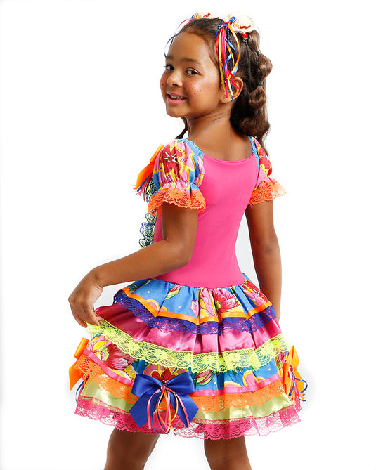 VESTIDO JUNINO ROCHELLE INFANTIL - J2097