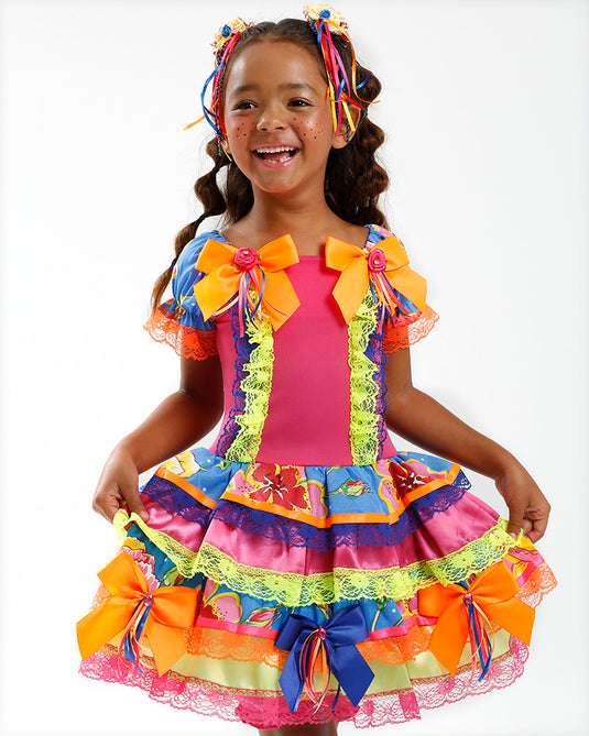 VESTIDO JUNINO ROCHELLE INFANTIL - J2097