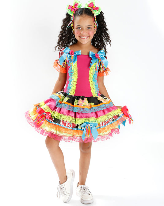 VESTIDO JUNINO ROCHELLE INFANTIL - J2097