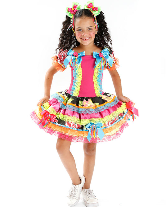 VESTIDO JUNINO ROCHELLE INFANTIL - J2097