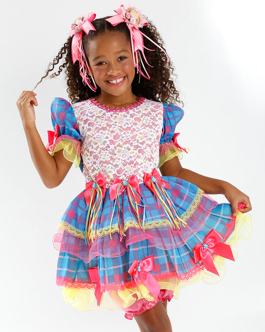 VESTIDO JUNINO ROSALBA INFANTIL - J2085