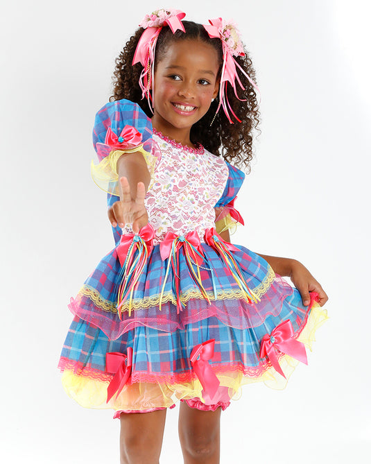 VESTIDO JUNINO ROSALBA INFANTIL - J2085