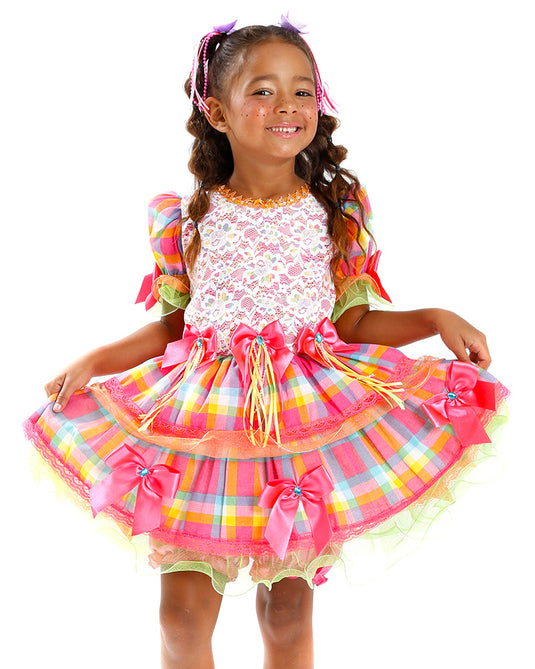 VESTIDO JUNINO ROSALBA INFANTIL - J2085
