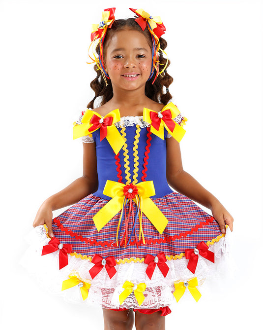 VESTIDO JUNINO ROSANA INFANTIL - J2093