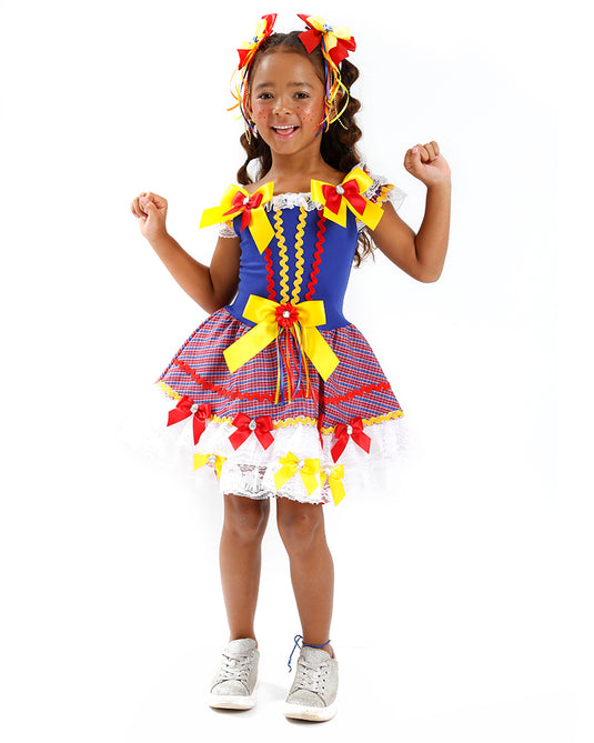 VESTIDO JUNINO ROSANA INFANTIL - J2093