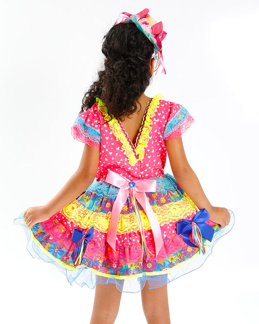 VESTIDO JUNINO ROSALINA INFANTIL - J2099