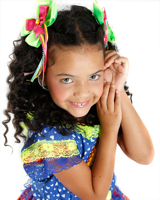 VESTIDO JUNINO ROSALINA INFANTIL - J2099