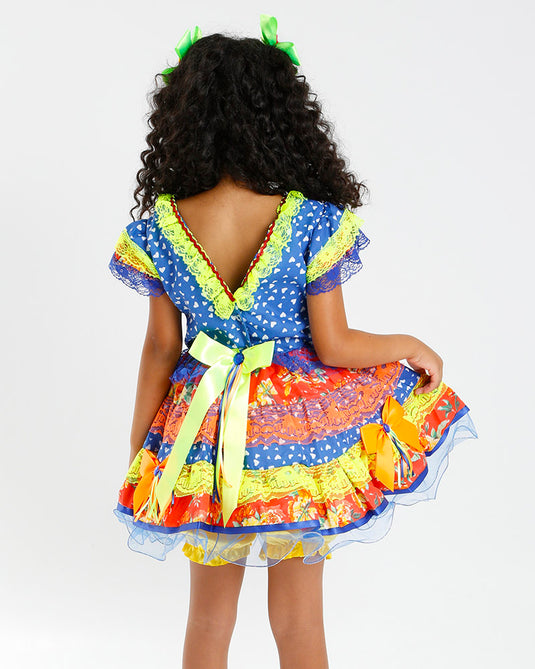 VESTIDO JUNINO ROSALINA INFANTIL - J2099