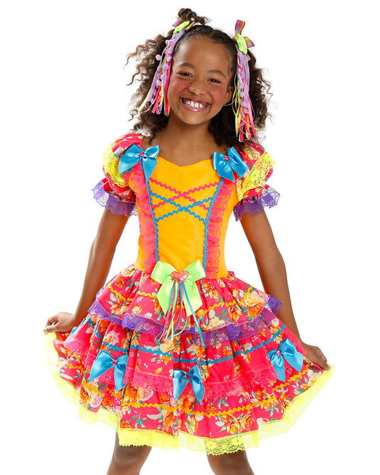 VESTIDO JUNINO ROSE INFANTIL - J2101