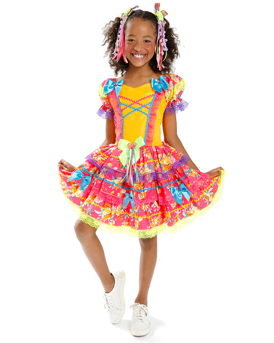 VESTIDO JUNINO ROSE INFANTIL - J2101