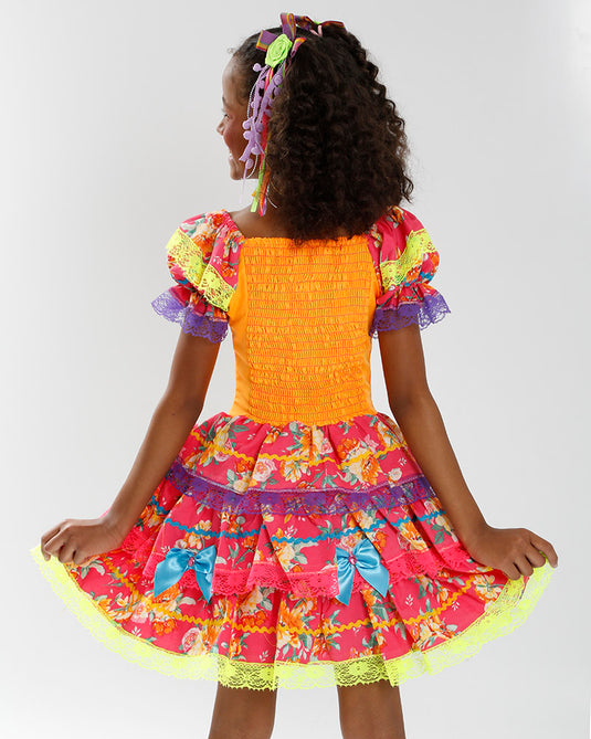 VESTIDO JUNINO ROSE INFANTIL - J2101
