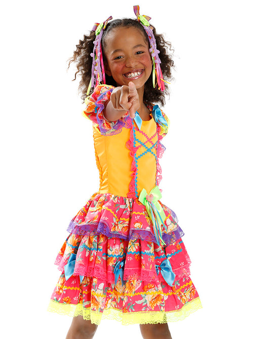 VESTIDO JUNINO ROSE INFANTIL - J2101