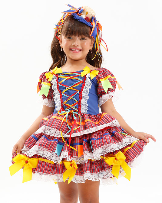 VESTIDO JUNINO ROSEANE- INFANTIL