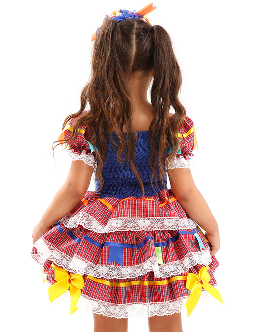 VESTIDO JUNINO ROSEANE- INFANTIL
