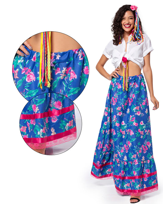 SAIA JUNINA CARIMBO ADULTO - J91924