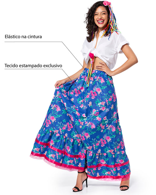 SAIA JUNINA CARIMBO ADULTO - J91924