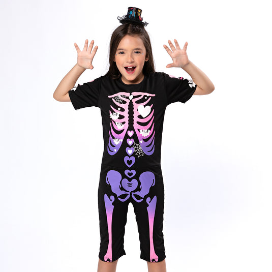 FANTASIA ESQUELETO CURTO MUKKA INFANTIL - H539