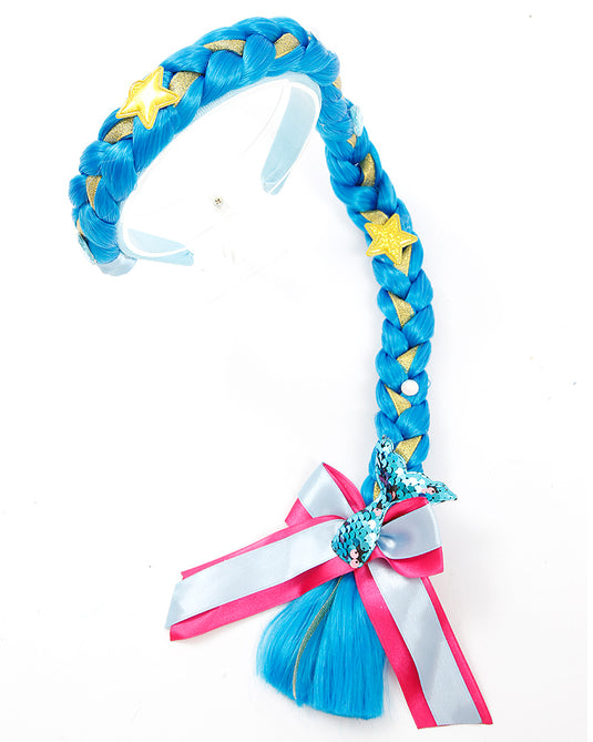 TIARA TRANÇA SEREIA-AZUL
