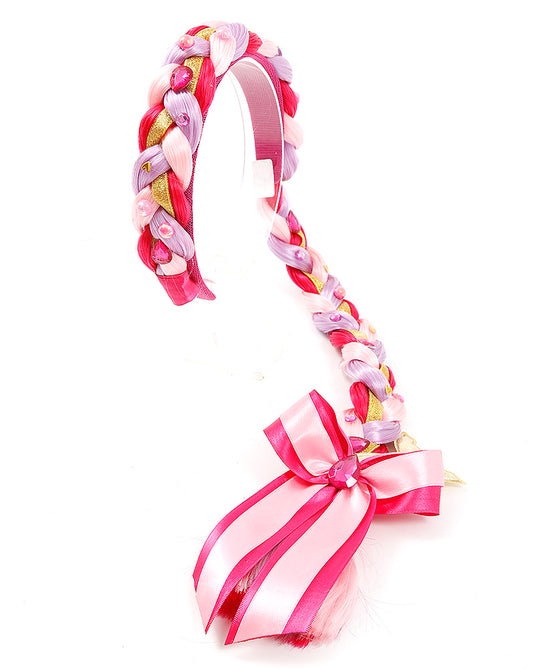 TIARA TRANÇA SEREIA-ROSA