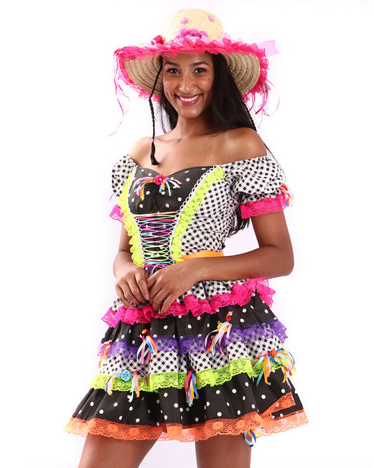 VESTIDO JUNINO VENNY- ADULTO