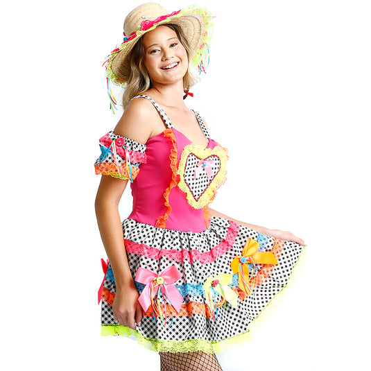 VESTIDO JUNINO CEREJEIRA- ADULTO