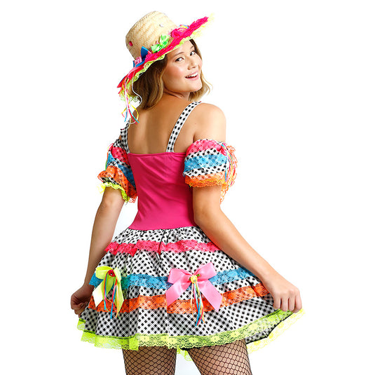 VESTIDO JUNINO CEREJEIRA- ADULTO
