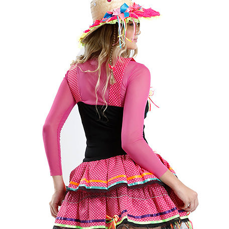 VESTIDO JUNINO CICLAME- ADULTO