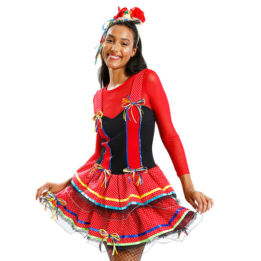 VESTIDO JUNINO CICLAME- ADULTO