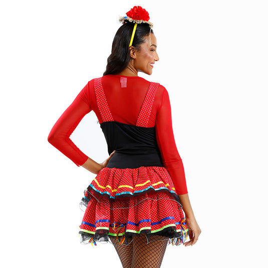 VESTIDO JUNINO CICLAME- ADULTO