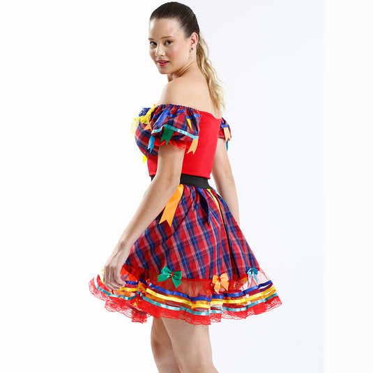 VESTIDO JUNINO FAMBU- ADULTO