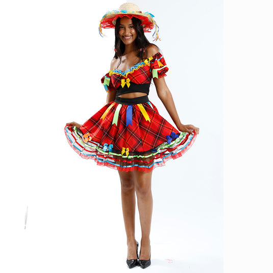 VESTIDO JUNINO FAMBU- ADULTO