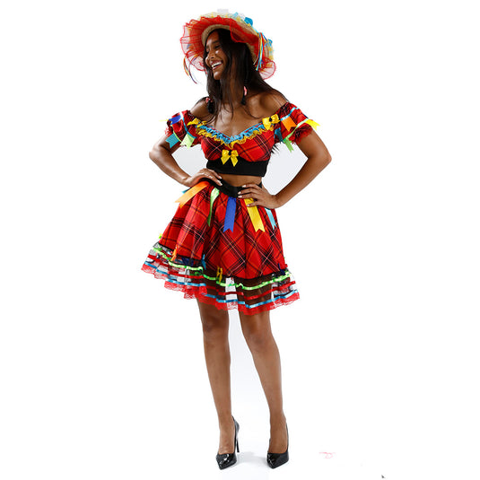 VESTIDO JUNINO FAMBU- ADULTO