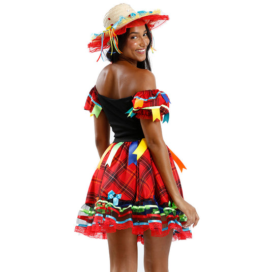 VESTIDO JUNINO FAMBU- ADULTO