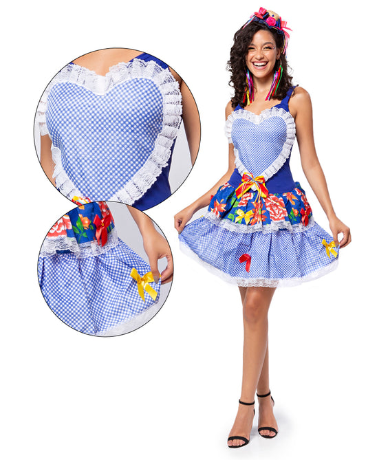 VESTIDO JUNINO ÁFRICA ADULTO - J91904