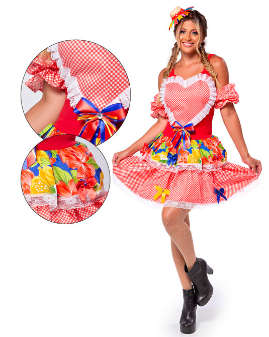 VESTIDO JUNINO ÁFRICA ADULTO - J91904
