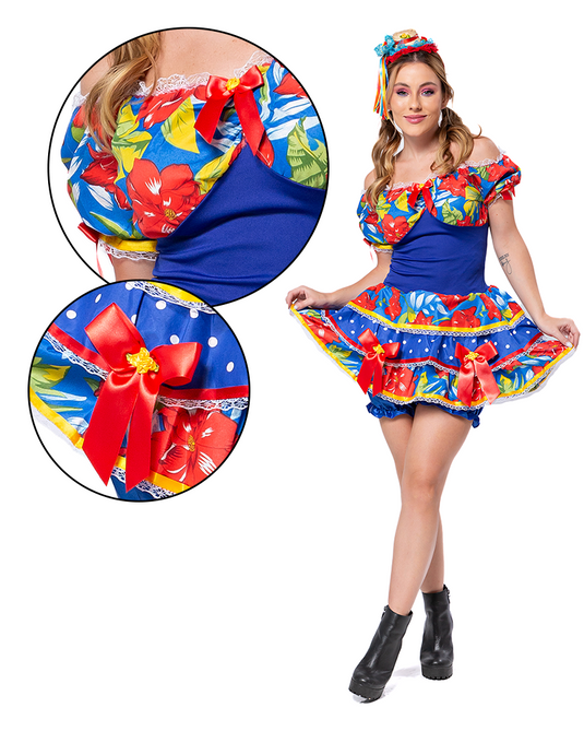 VESTIDO JUNINO ARUBA ADULTO - J91800