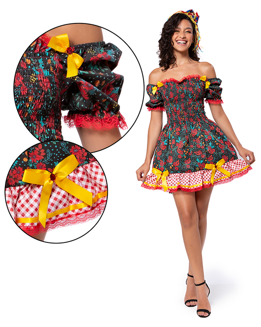 VESTIDO JUNINO ASTER ADULTO - J98008