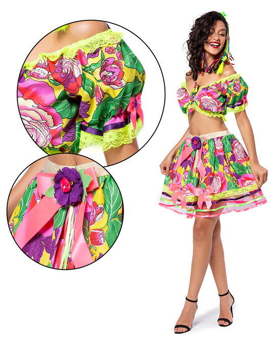CONJUNTO CROPPED JUNINO FILLETTY ADULTO - J98055