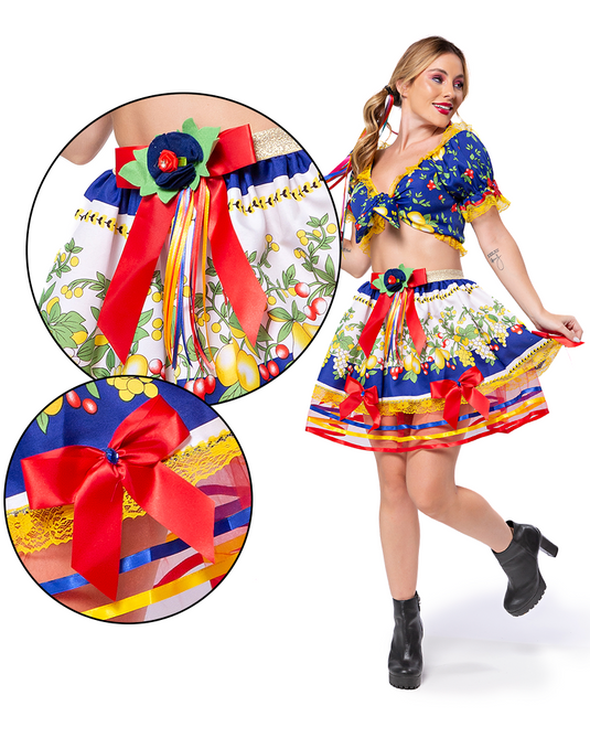 CONJUNTO CROPPED JUNINO FILLETTY ADULTO - J98055