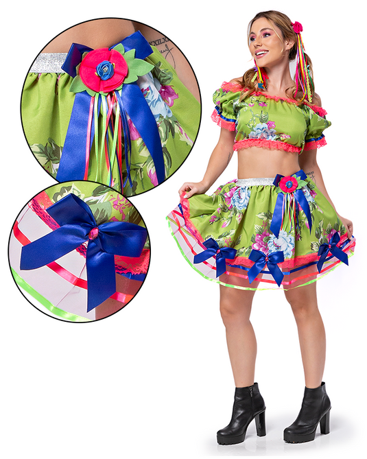 CONJUNTO CROPPED JUNINO FILLETTY ADULTO - J98055